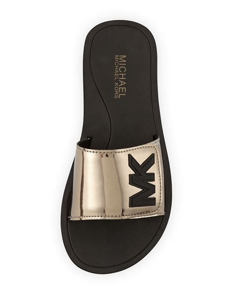 michael kors bo slide sandals|Michael Kors slides women's.